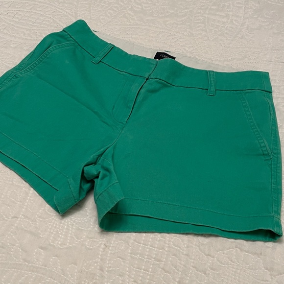 J. Crew Green Cotton Cinco Shorts Size 4 - Picture 9 of 9